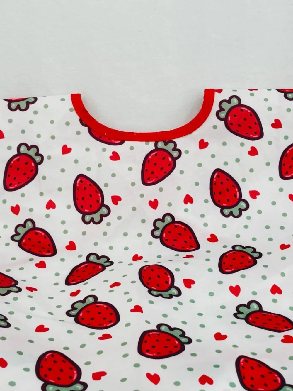 Baby to Toddler Strawberry Bib or Cutting Hair Cape
